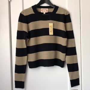 Ambiance brown and black striped knit sweater